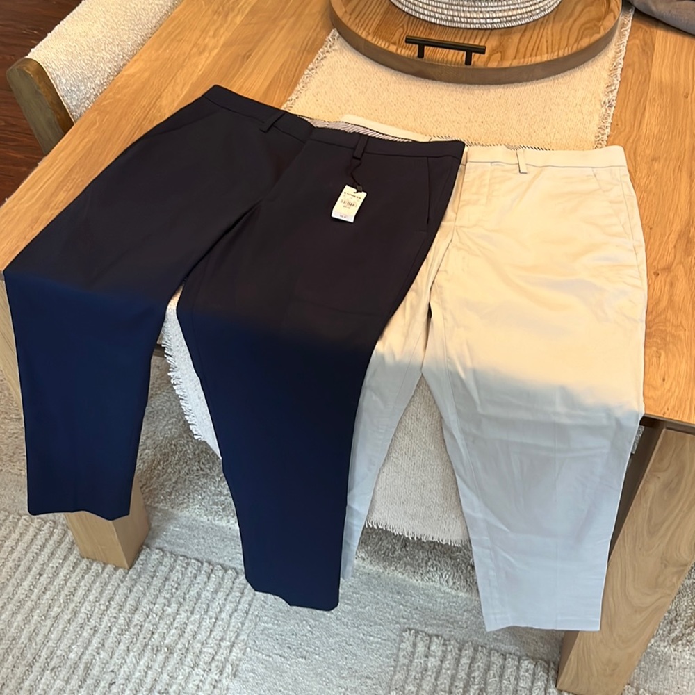 Express men’s size 31 x 30 extra slim dress pants trousers navy tan new